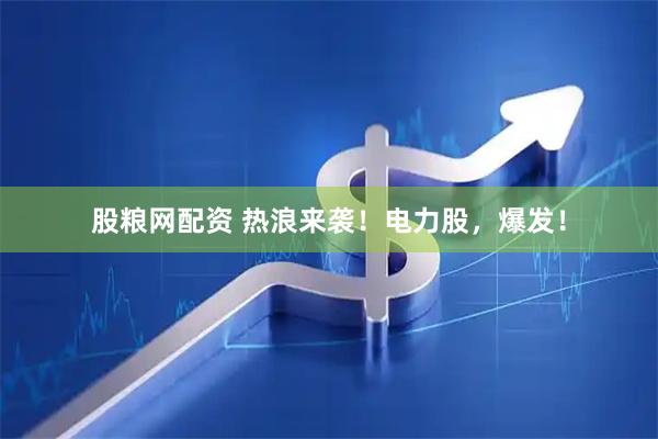 股粮网配资 热浪来袭！电力股，爆发！